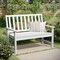 Flash Furniture Ellsworth 50 All Weather Indoor/Outdoor Recycled HDPE Bench with Contoured Seat in White LE-HMP-2035-12-WHT-GG - alternate 1